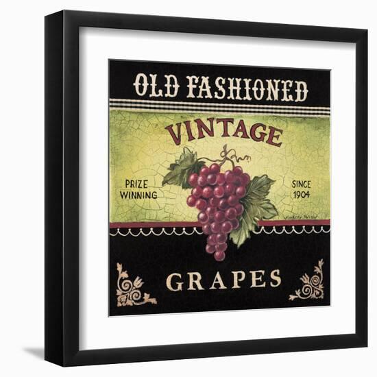 Vintage Grapes-Kimberly Poloson-Framed Art Print