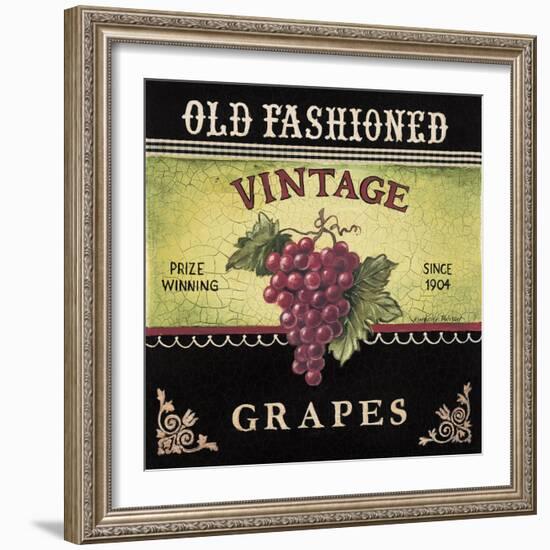 Vintage Grapes-Kimberly Poloson-Framed Art Print