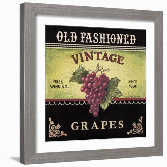 Vintage Grapes-Kimberly Poloson-Framed Art Print