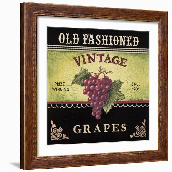 Vintage Grapes-Kimberly Poloson-Framed Art Print