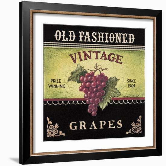 Vintage Grapes-Kimberly Poloson-Framed Art Print