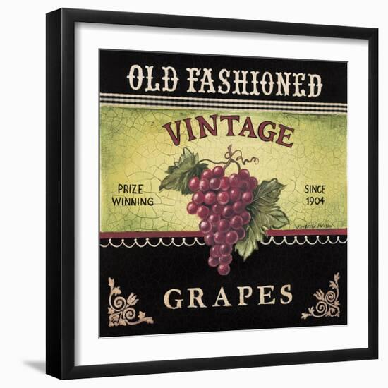 Vintage Grapes-Kimberly Poloson-Framed Art Print