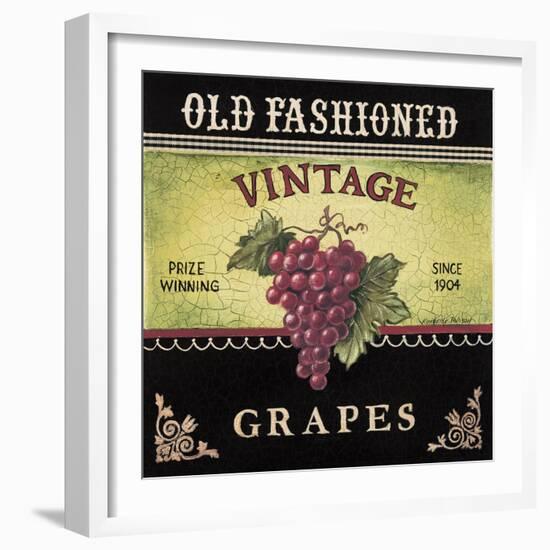 Vintage Grapes-Kimberly Poloson-Framed Art Print