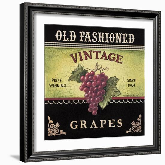 Vintage Grapes-Kimberly Poloson-Framed Art Print