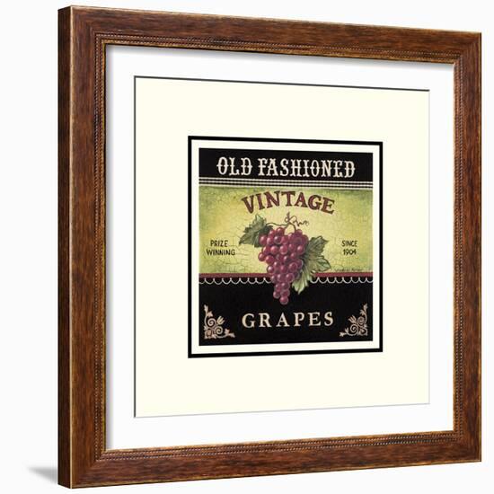 Vintage Grapes-Kimberly Poloson-Framed Art Print