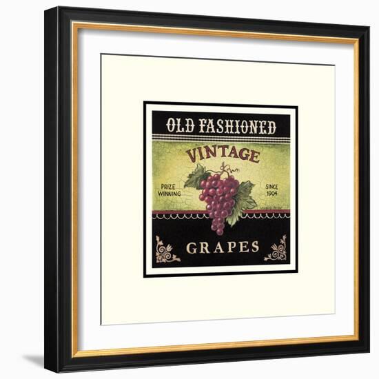 Vintage Grapes-Kimberly Poloson-Framed Art Print