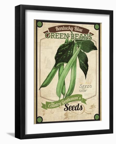 Vintage  Green Beans Seed Packet-null-Framed Giclee Print