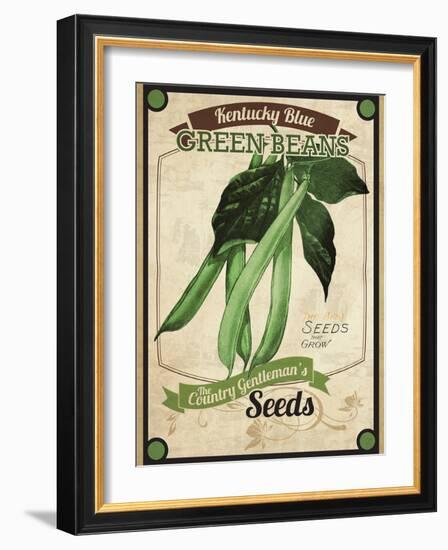 Vintage  Green Beans Seed Packet-null-Framed Giclee Print