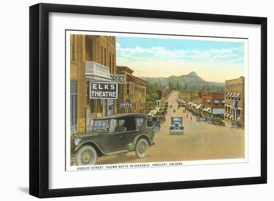 Vintage Gurley Street, Prescott-null-Framed Art Print