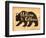 Vintage Handlettering the Poster California Usa. the Silhouette of a Wild Bear with Text. Vector Il-Alena Dubinets-Framed Art Print