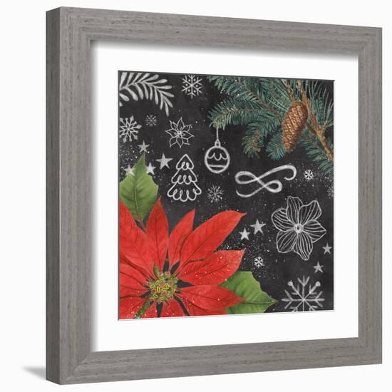 Vintage Holiday Chalk I-Mary Urban-Framed Art Print