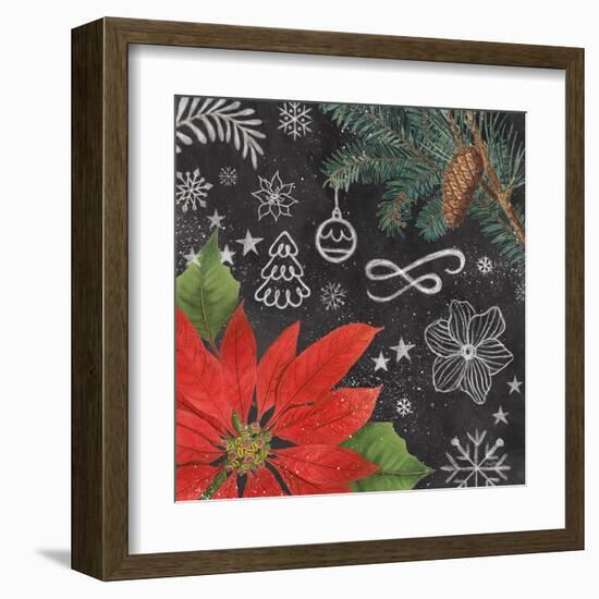 Vintage Holiday Chalk I-Mary Urban-Framed Art Print