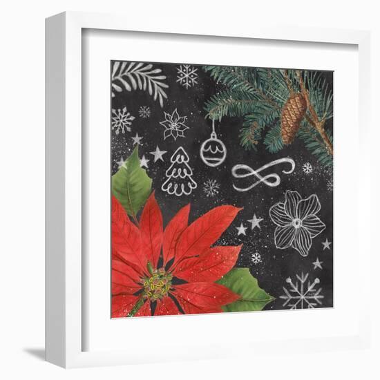 Vintage Holiday Chalk I-Mary Urban-Framed Art Print