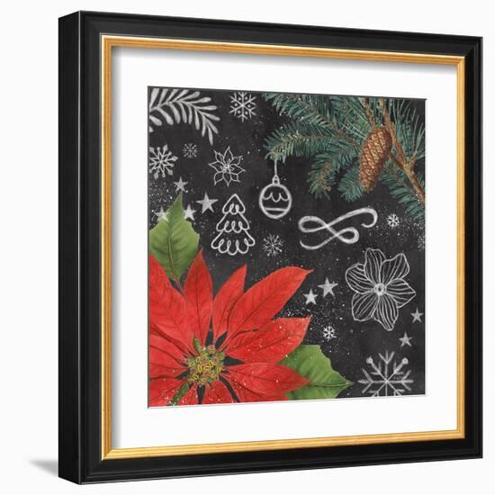 Vintage Holiday Chalk I-Mary Urban-Framed Art Print