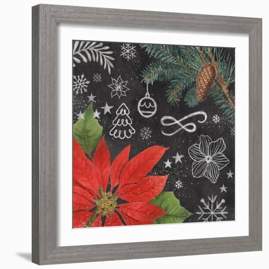 Vintage Holiday Chalk I-Mary Urban-Framed Art Print