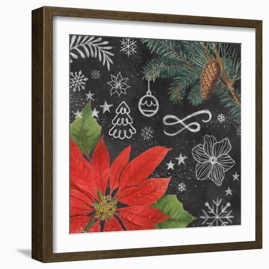 Vintage Holiday Chalk I-Mary Urban-Framed Art Print