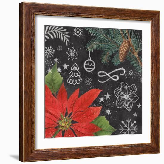 Vintage Holiday Chalk I-Mary Urban-Framed Art Print