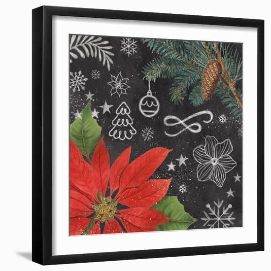 Vintage Holiday Chalk I-Mary Urban-Framed Art Print