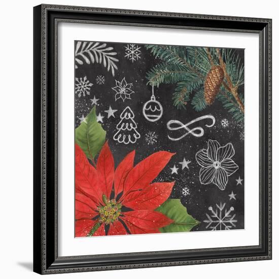 Vintage Holiday Chalk I-Mary Urban-Framed Art Print