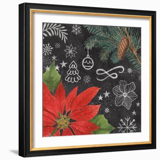 Vintage Holiday Chalk I-Mary Urban-Framed Art Print