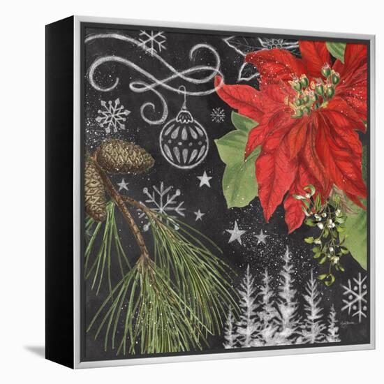 Vintage Holiday Chalk II-Mary Urban-Framed Stretched Canvas