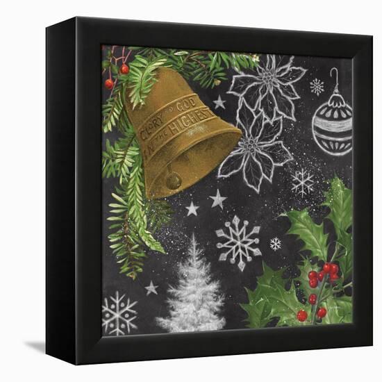 Vintage Holiday Chalk III-Mary Urban-Framed Stretched Canvas
