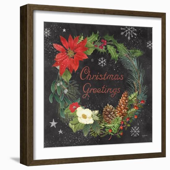 Vintage Holiday Chalk V-Mary Urban-Framed Art Print