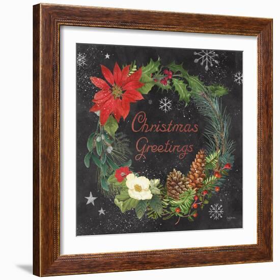 Vintage Holiday Chalk V-Mary Urban-Framed Art Print