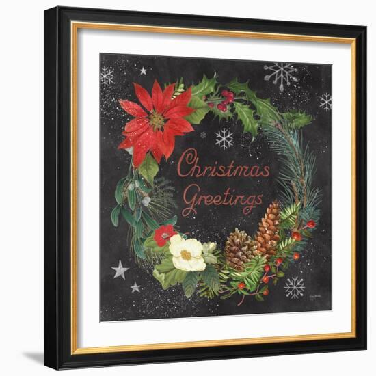 Vintage Holiday Chalk V-Mary Urban-Framed Art Print