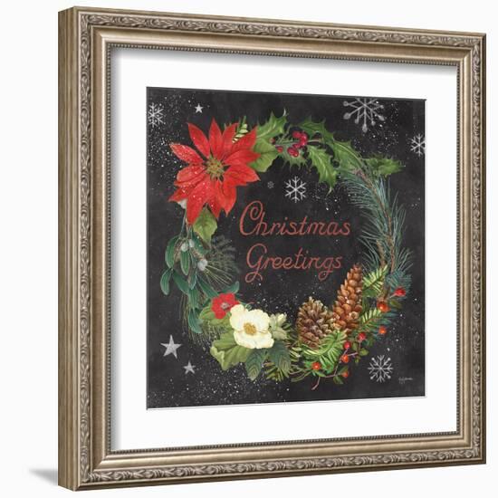 Vintage Holiday Chalk V-Mary Urban-Framed Art Print