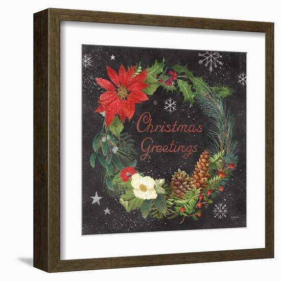 Vintage Holiday Chalk V-Mary Urban-Framed Art Print