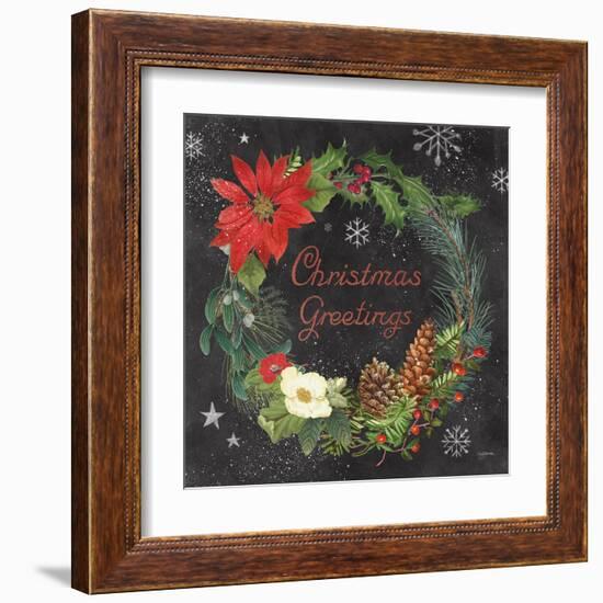 Vintage Holiday Chalk V-Mary Urban-Framed Art Print