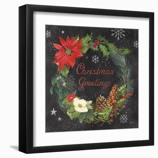 Vintage Holiday Chalk V-Mary Urban-Framed Art Print