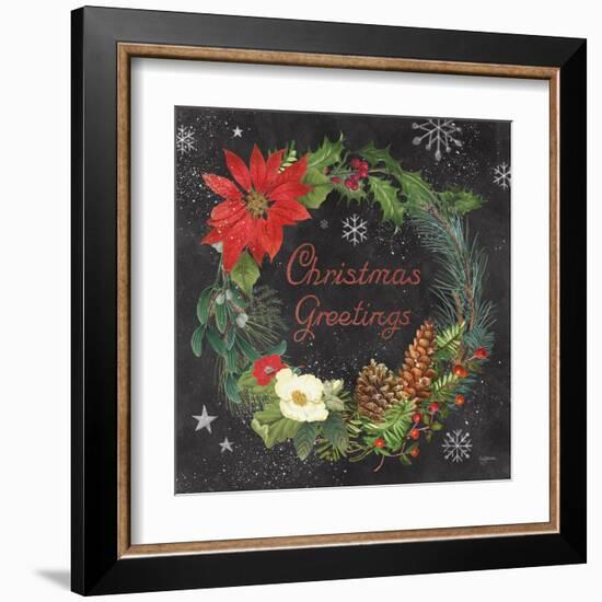 Vintage Holiday Chalk V-Mary Urban-Framed Art Print