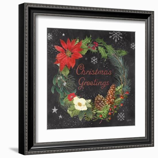 Vintage Holiday Chalk V-Mary Urban-Framed Art Print