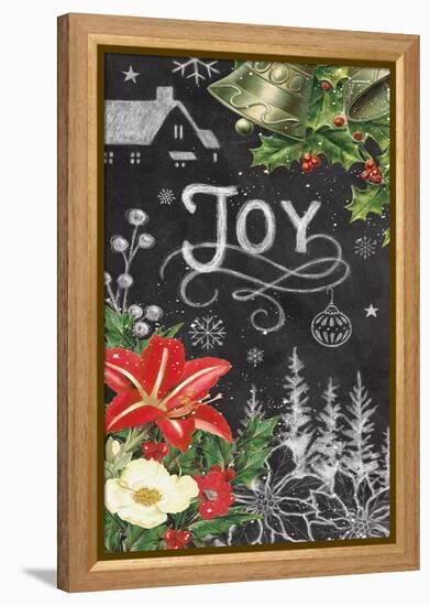 Vintage Holiday Chalk VII-Mary Urban-Framed Stretched Canvas