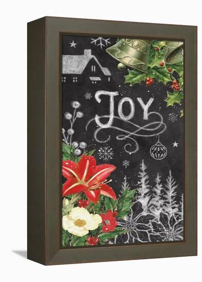 Vintage Holiday Chalk VII-Mary Urban-Framed Stretched Canvas