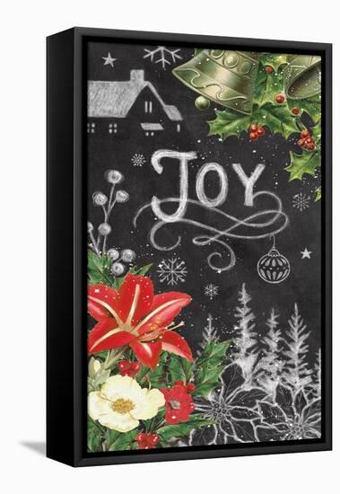 Vintage Holiday Chalk VII-Mary Urban-Framed Stretched Canvas