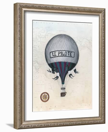 Vintage Hot Air Balloons II-Naomi McCavitt-Framed Art Print