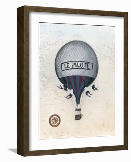 Vintage Hot Air Balloons II-Naomi McCavitt-Framed Art Print