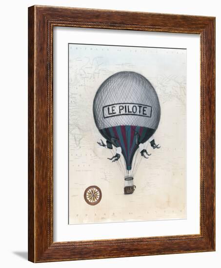 Vintage Hot Air Balloons II-Naomi McCavitt-Framed Art Print