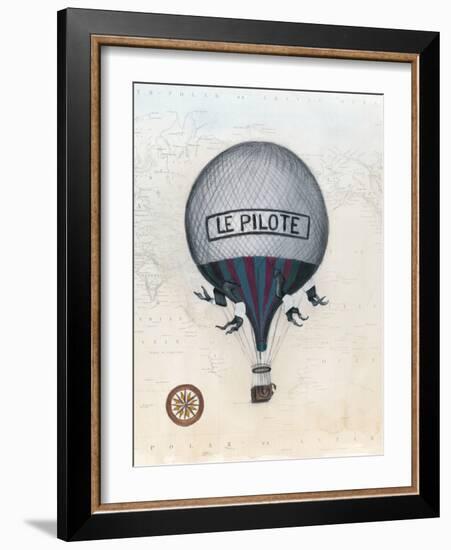 Vintage Hot Air Balloons II-Naomi McCavitt-Framed Art Print