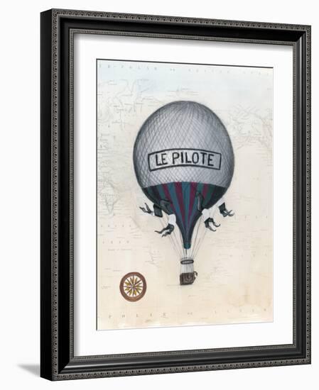 Vintage Hot Air Balloons II-Naomi McCavitt-Framed Art Print