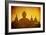 Vintage Image Of Buddha Statue At Borobudur Temple, Java, Indonesia-javarman-Framed Art Print