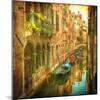 Vintage Image of Venetian Canals-javarman-Mounted Photographic Print