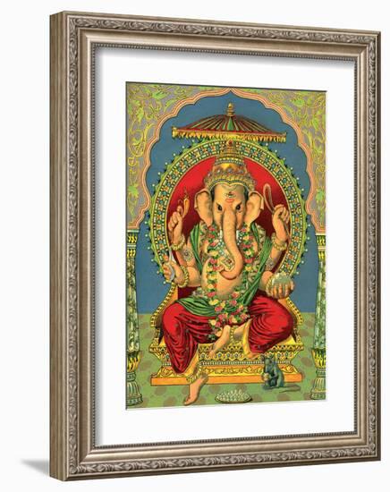 Vintage Indian Bazaar, Ganesha-null-Framed Art Print