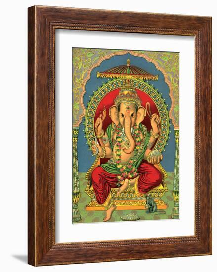 Vintage Indian Bazaar, Ganesha-null-Framed Art Print