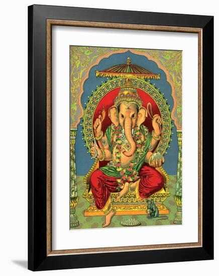 Vintage Indian Bazaar, Ganesha-null-Framed Art Print