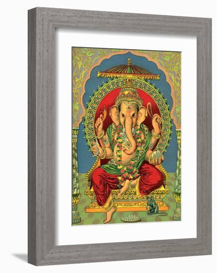 Vintage Indian Bazaar, Ganesha-null-Framed Art Print