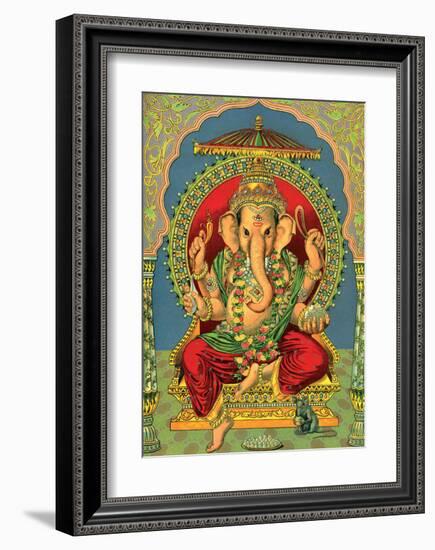 Vintage Indian Bazaar, Ganesha-null-Framed Art Print